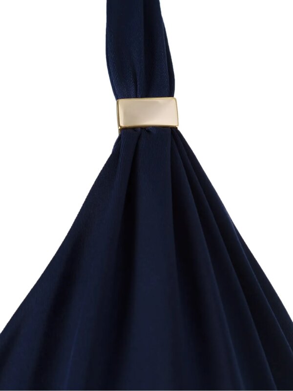 Brigitte zwempak met diepe v-nek - Blauw