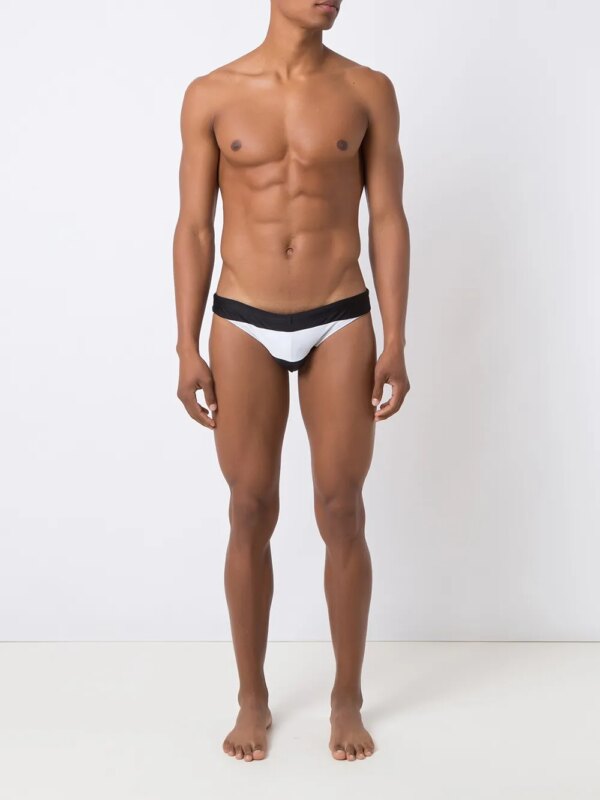 Amir Slama tweekleurige korte broek - Zwart