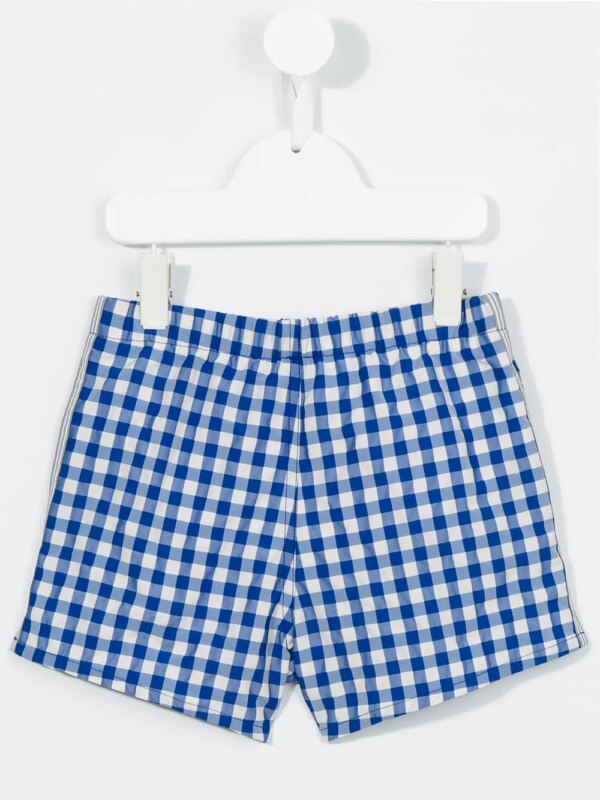 Douuod Kids checked swim shorts - Blauw