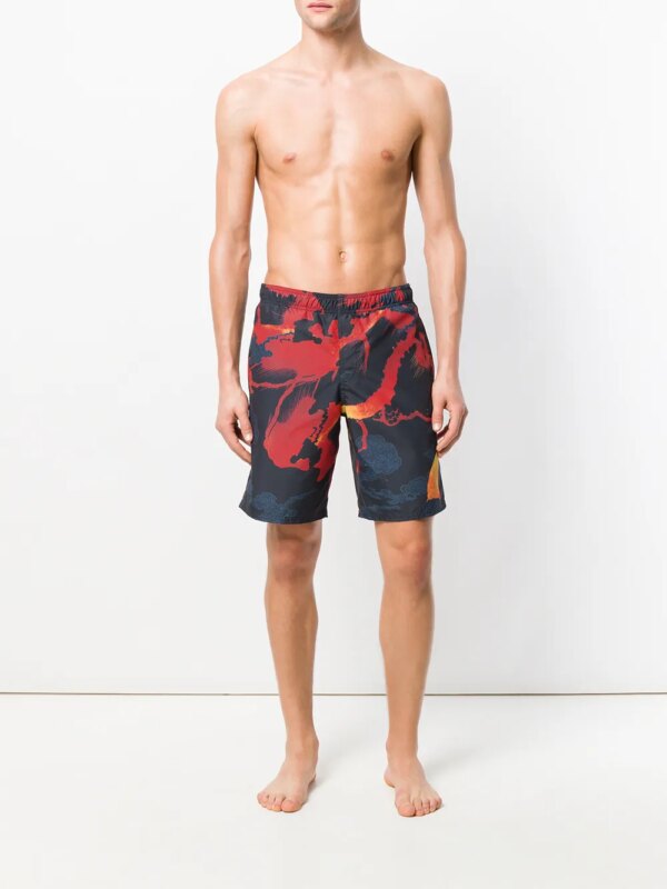 Givenchy print swim shorts - Grijs