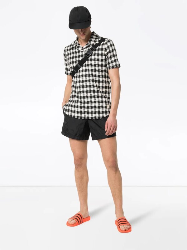 Off-White Zwembroek met logo - Zwart