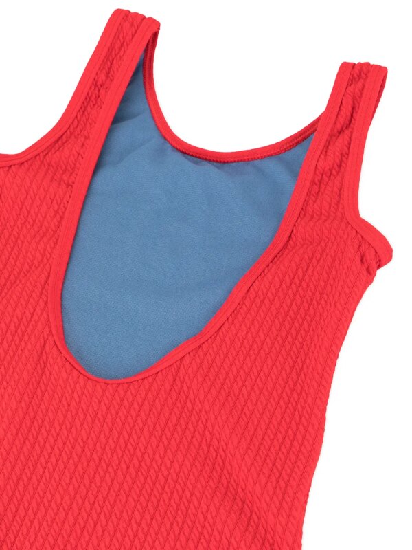 Duskii Girl Badpak met textuur - Rood