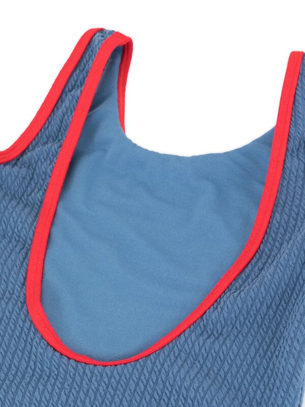 Duskii Girl Badpak met textuur - Blauw