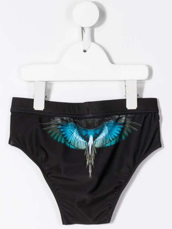 COUNTY OF MILAN KIDS Zwembroek met contrasterend logo - Zwart