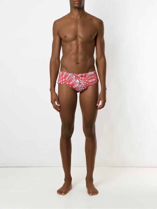 Amir Slama Zwembroek met print - Rood