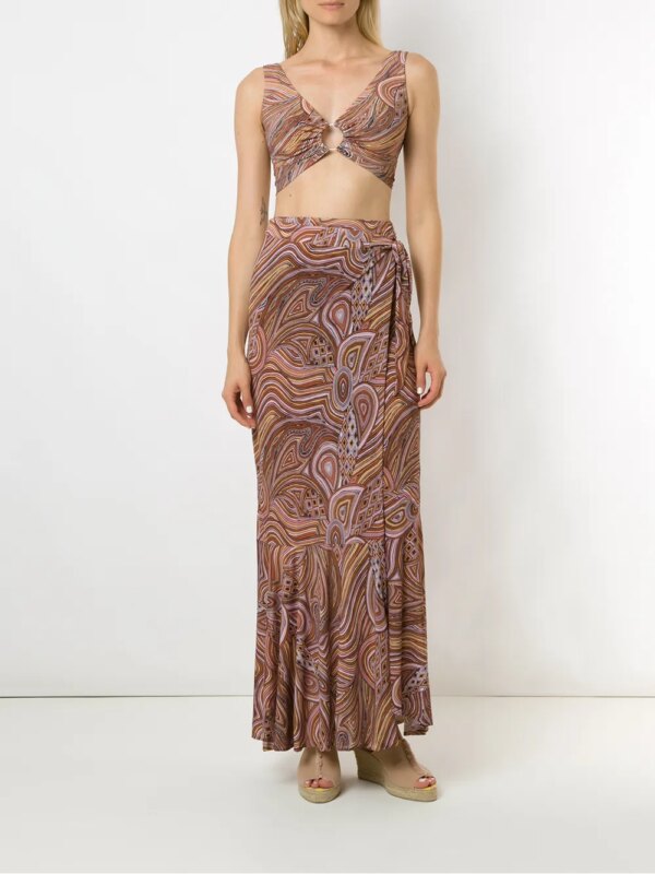 Amir Slama Bikini met print - Zwart