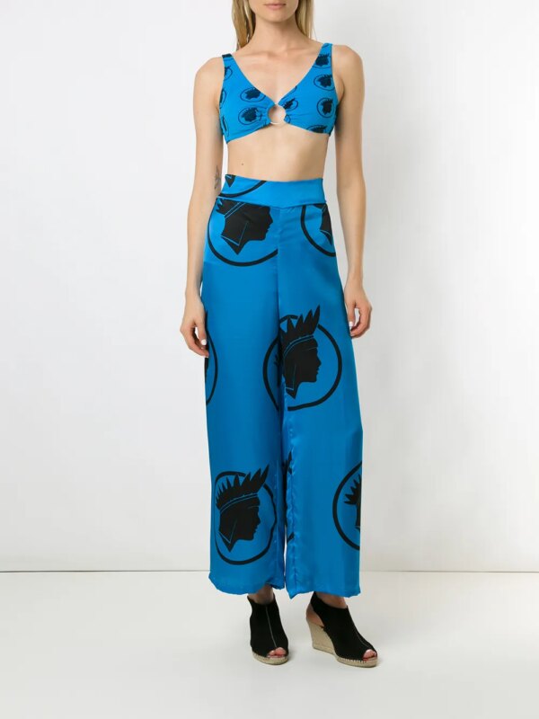 Amir Slama High waist bikini - Blauw