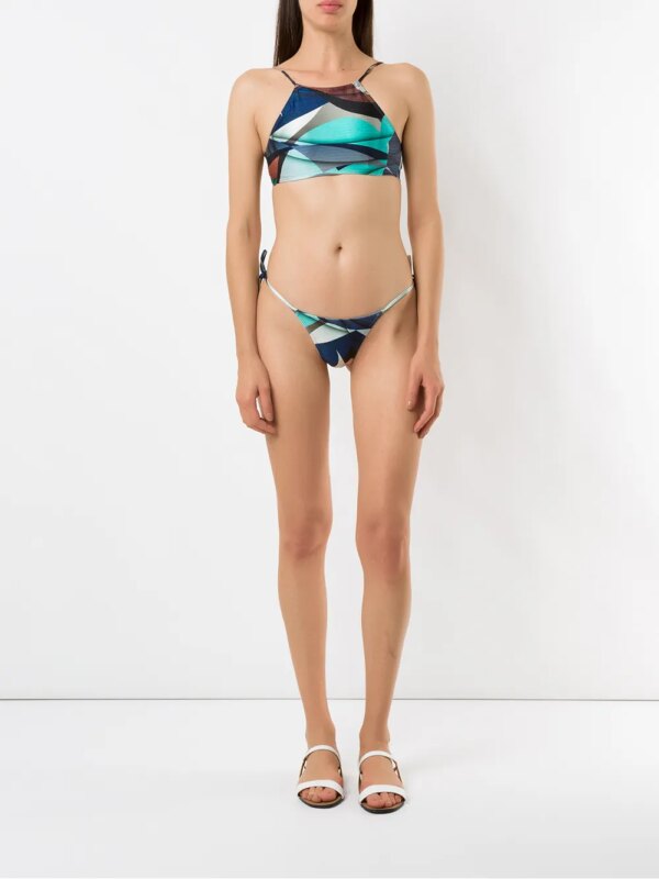 Lygia & Nanny Bikinitop met print - Blauw
