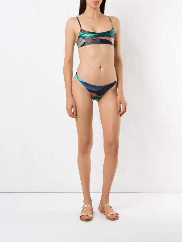 Lygia & Nanny Bikinislip met print - Blauw