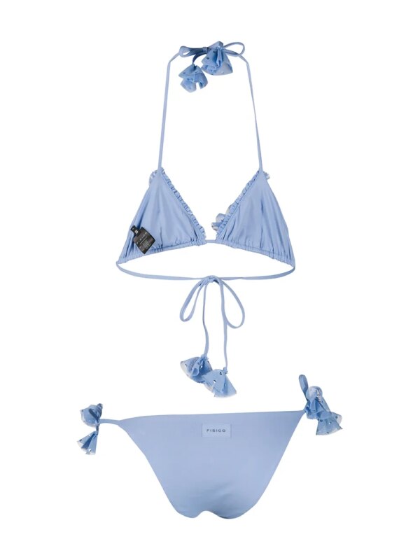Fisico Bikini verfraaid met pailletten - Blauw