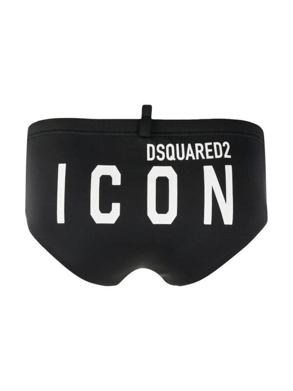 DSQUARED2 Zwembroek met print - Zwart