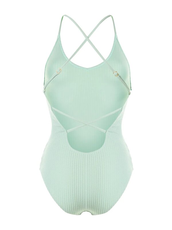 Duskii Geribbeld badpak - Groen