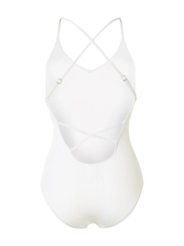 Duskii Geribbeld badpak - Wit