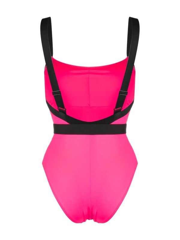 Noire Swimwear Badpak met ceintuur - Roze