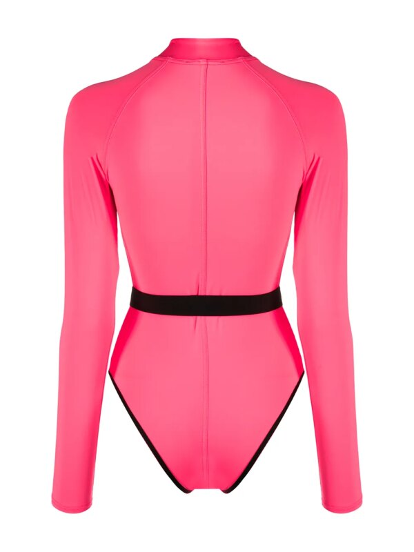 Noire Swimwear Badpak met lange mouwen - Roze