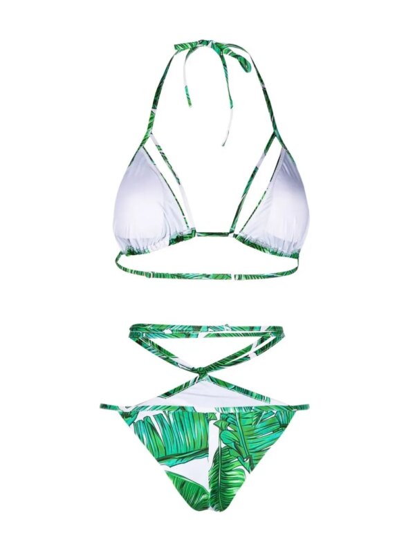 Noire Swimwear Bikini met jungleprint - Groen