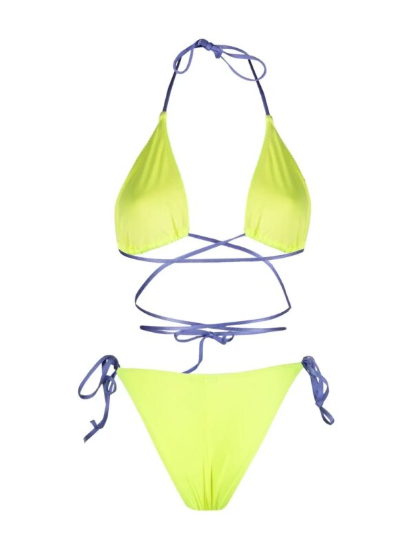 Noire Swimwear Wikkelbikini - Geel