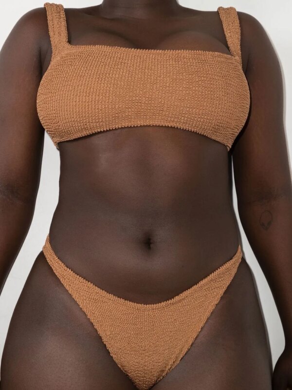 Hunza G Gekreukte bikini - Bruin