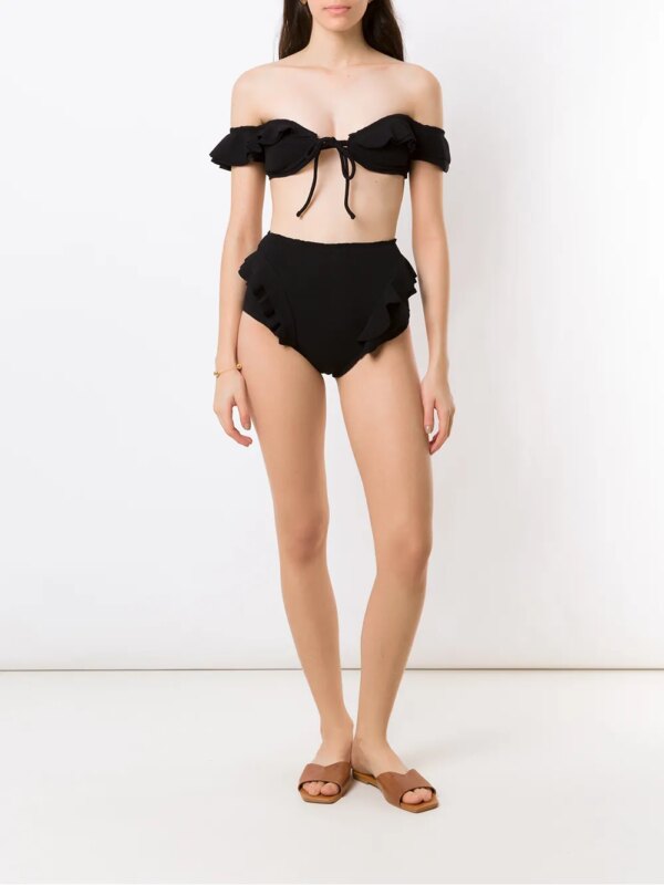 Clube Bossa Bikinitop met ruches - Zwart