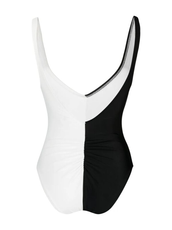 Solid & Striped Badpak met colourblocking - Wit