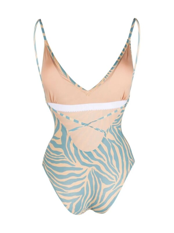 Anjuna Badpak met open rug - Blauw