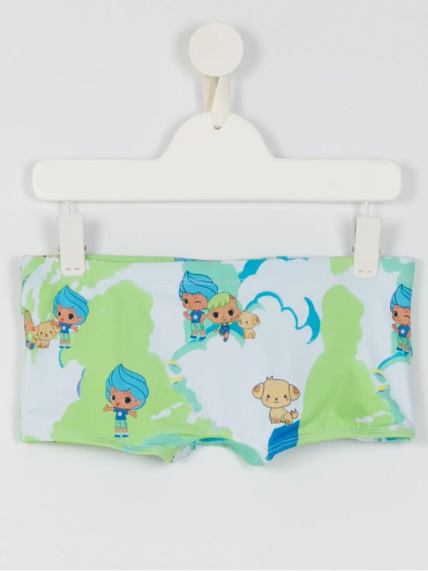 Amir Slama Zwembroek met print - Groen