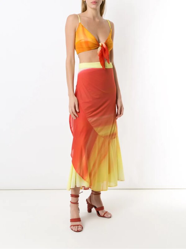 Amir Slama Geknoopte bikinitop - Oranje