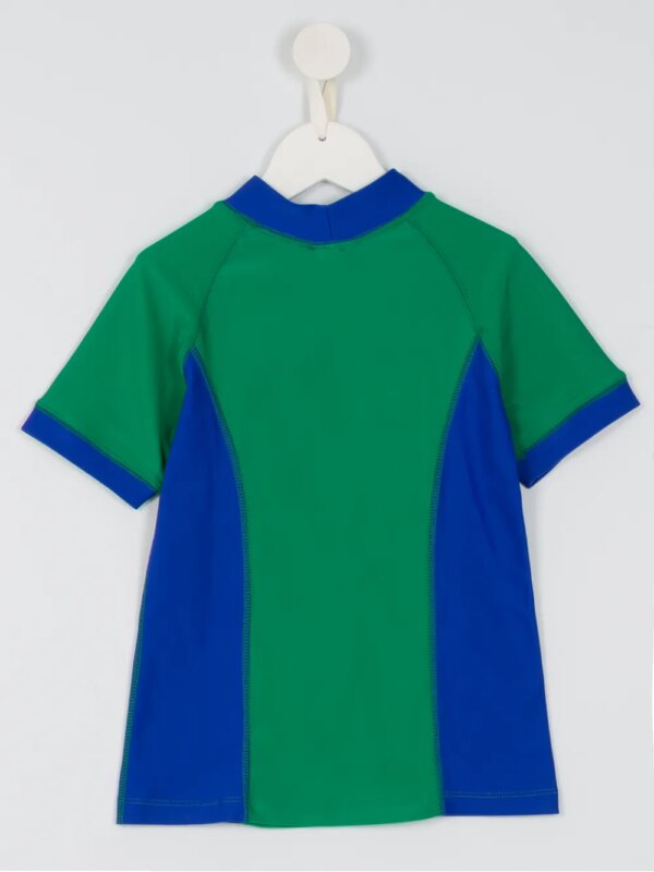 Amir Slama T-shirt met colourblocking - Groen