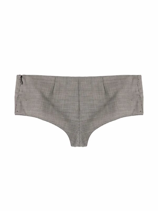 Versace Pre-Owned 1990s pre-owned bikinislip met pied-de-poule print en rits - Zwart