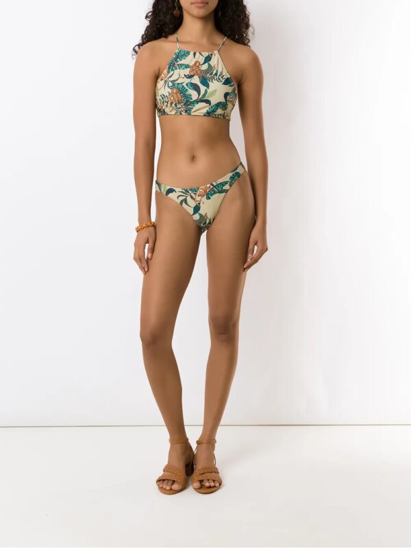 Lygia & Nanny Bikinitop met bloemenprint - Beige