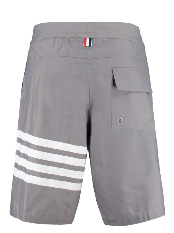 Thom Browne Zwembroek met 4 strepen - Grijs