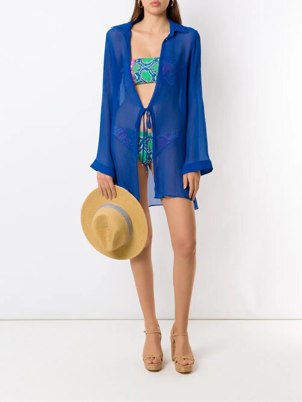 Amir Slama Zijden tuniek - Blauw