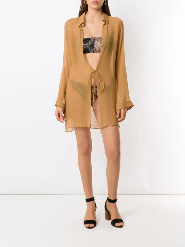 Amir Slama Bikini met slangenhuidprint - Zwart