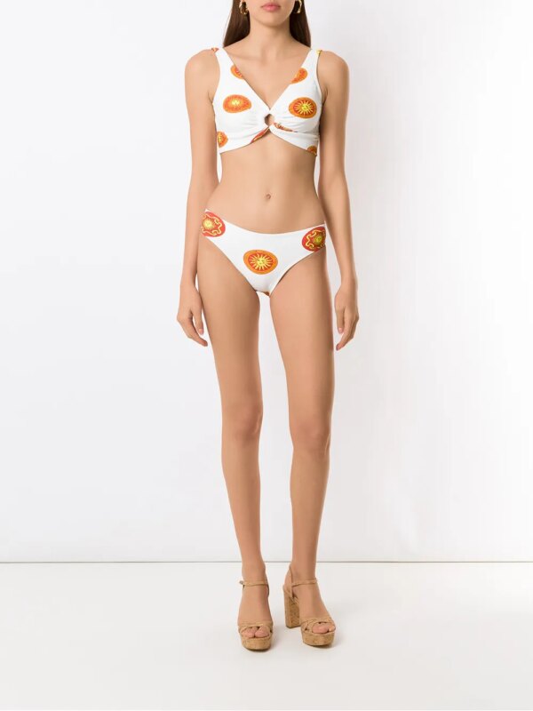 Amir Slama Bikini met print - Wit