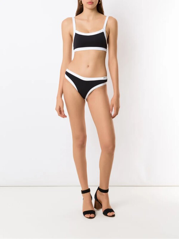 Amir Slama Tweekleurige bikini - Zwart