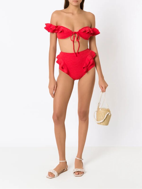 Clube Bossa High waist bikinislip - Rood