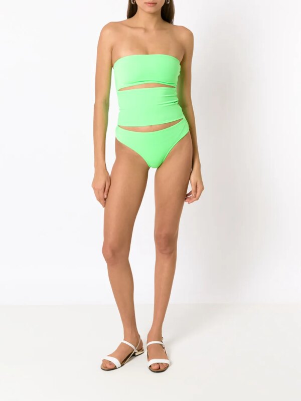 Gloria Coelho Badpak met vlakken - Groen