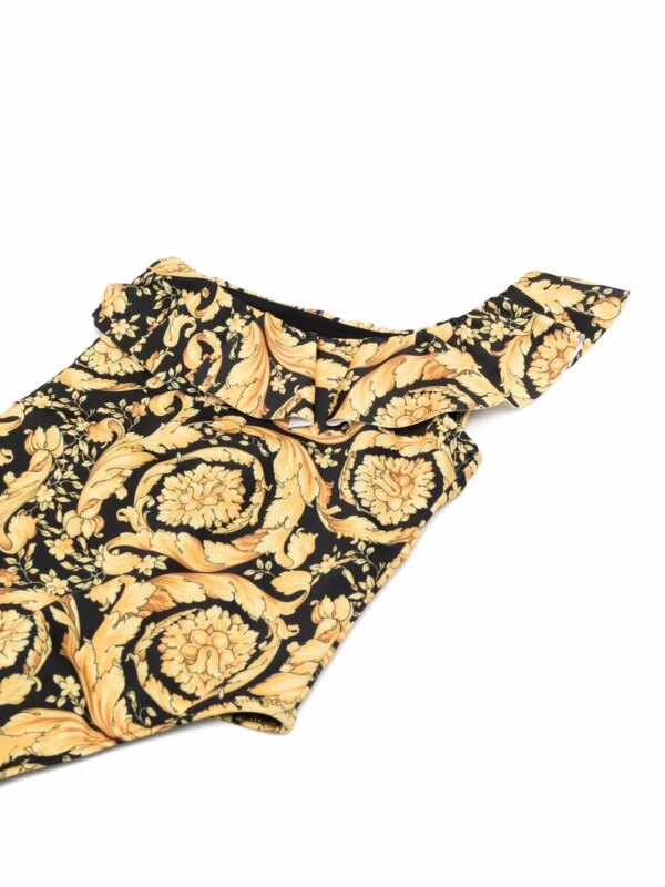 Versace Kids Badpak met Barocco Kidsprint - Zwart