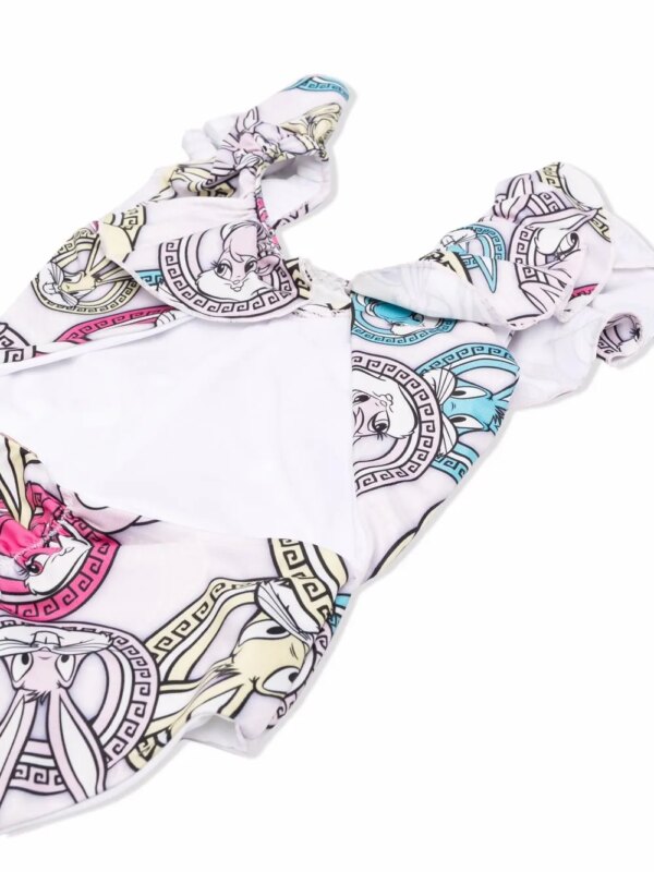 Monnalisa Badpak met ruches - Roze