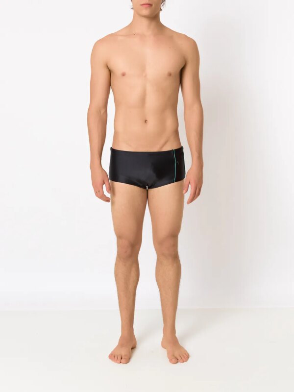 Lygia & Nanny Zwembroek met streep - Zwart