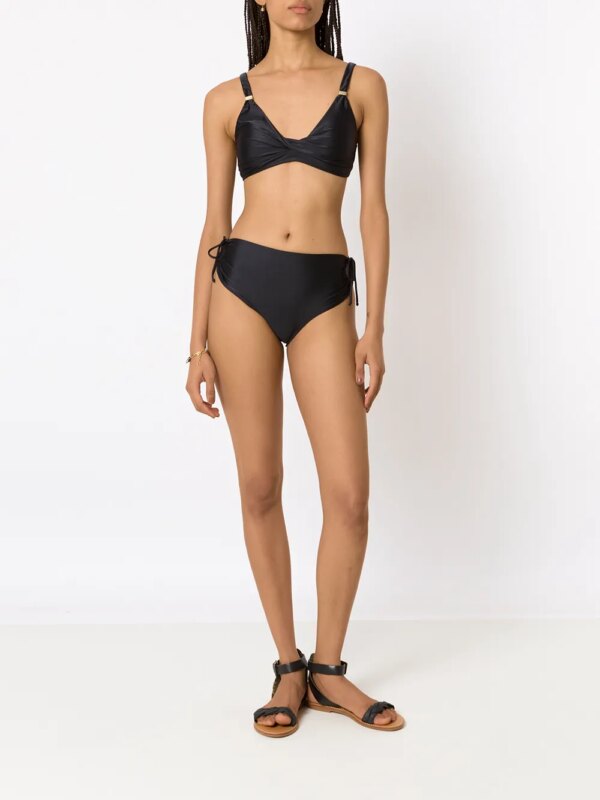 Lygia & Nanny Bikini met ruches - Zwart