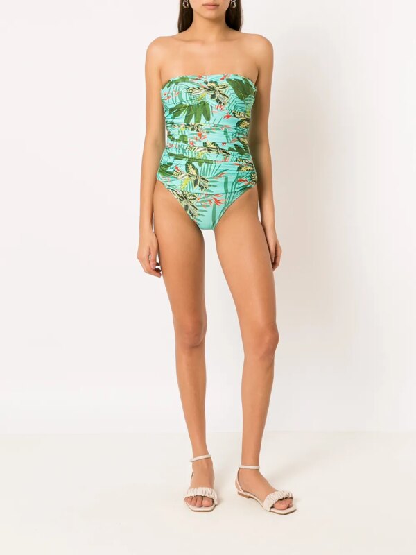 Lygia & Nanny Badpak met tropische print - Groen