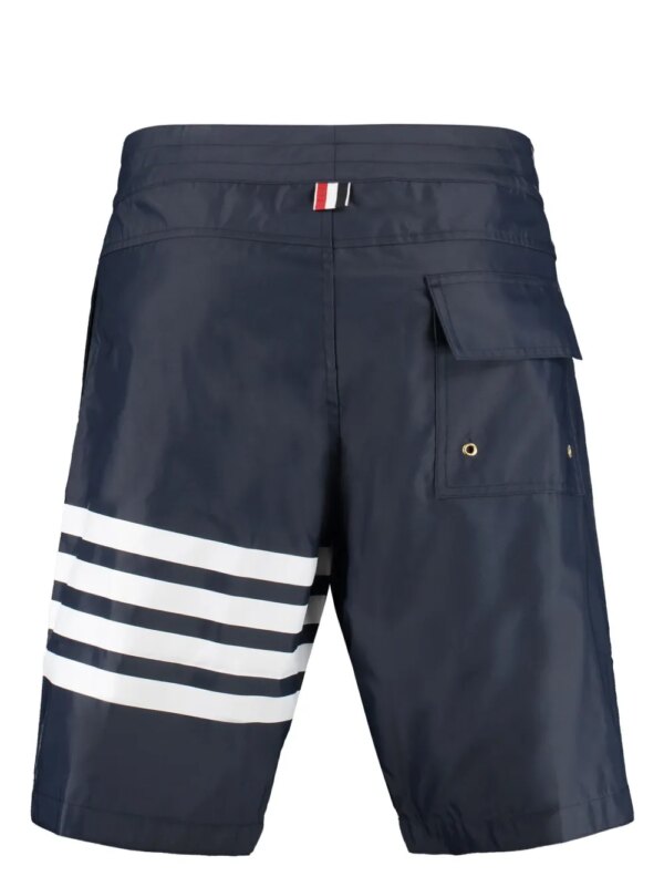 Thom Browne Shorts met vier strepen - Blauw
