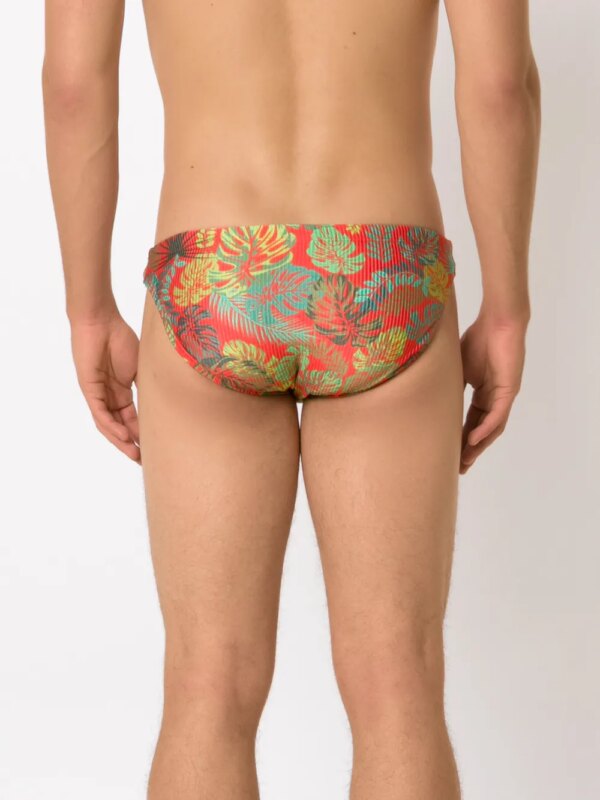 Amir Slama Slip met bladerprint - Rood