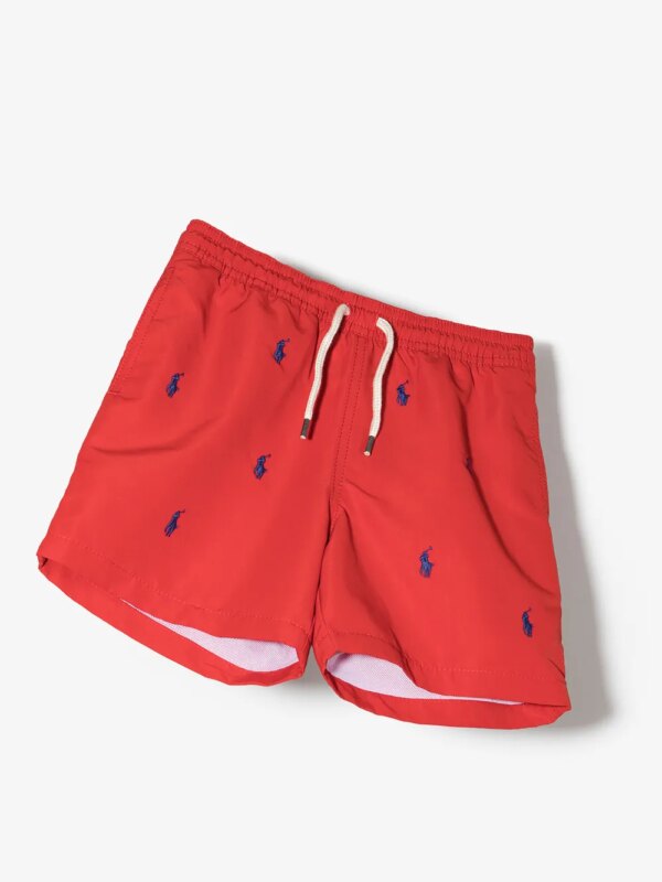 POLO RALPH LAUREN KIDS Zwembroek met borduursels - Rood