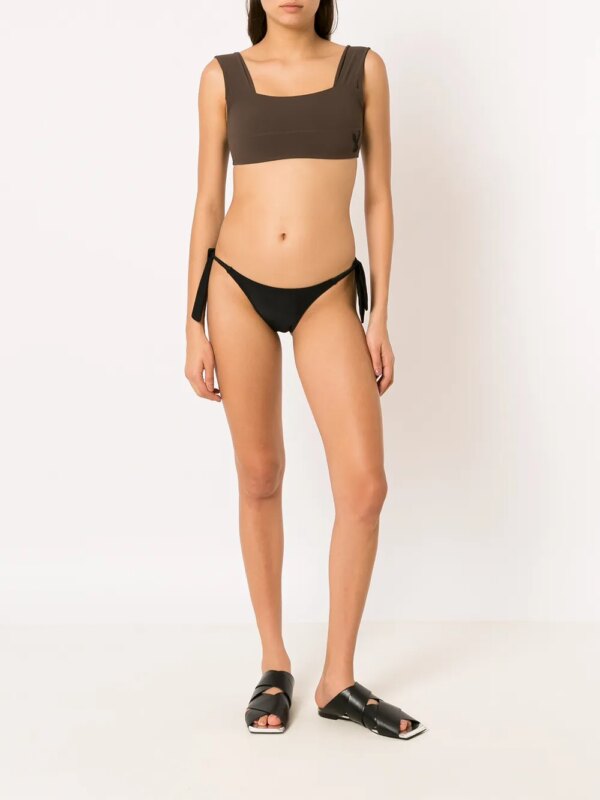 Gloria Coelho Geometrische bikinitop - Bruin