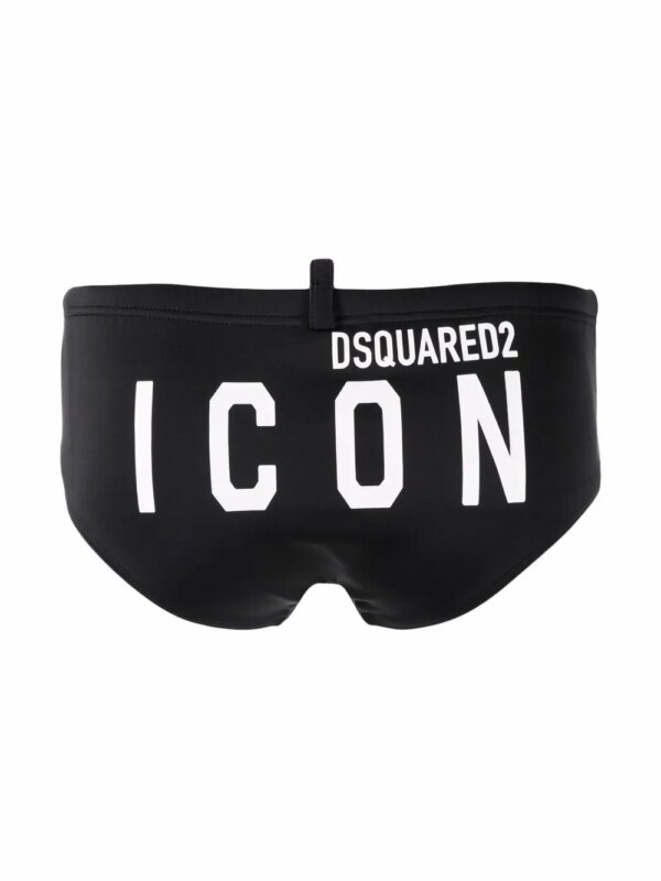 DSQUARED2 Zwembroek met logoprint - Zwart