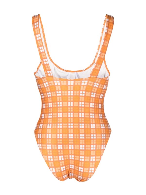 Faithfull the Brand Geruit badpak - Oranje