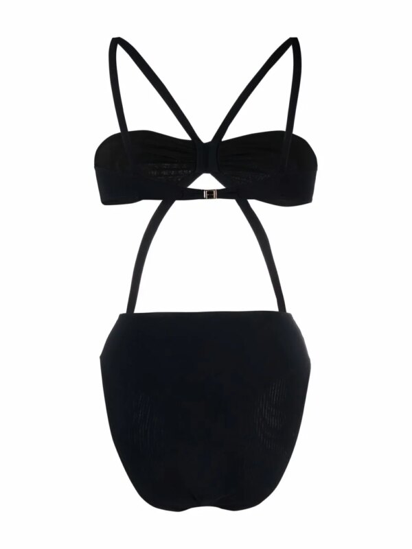 Dolce & Gabbana Badpak met logoplakkaat - Zwart