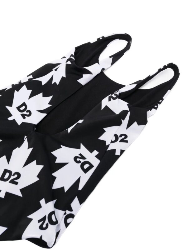 DSQUARED2 KIDS Badpak met print - Zwart